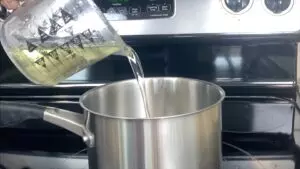Add oil to pot