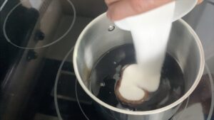 Combine ingredients in a pot for unagi sauce
