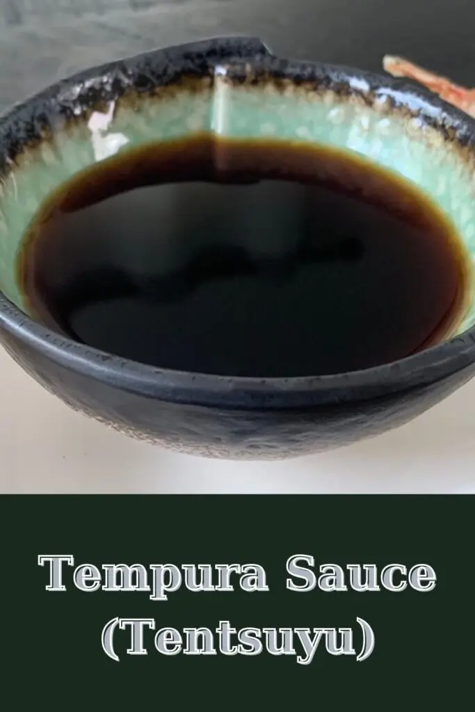Tempura dipping sauce (tentsuyu) in a Japanese ramekin
