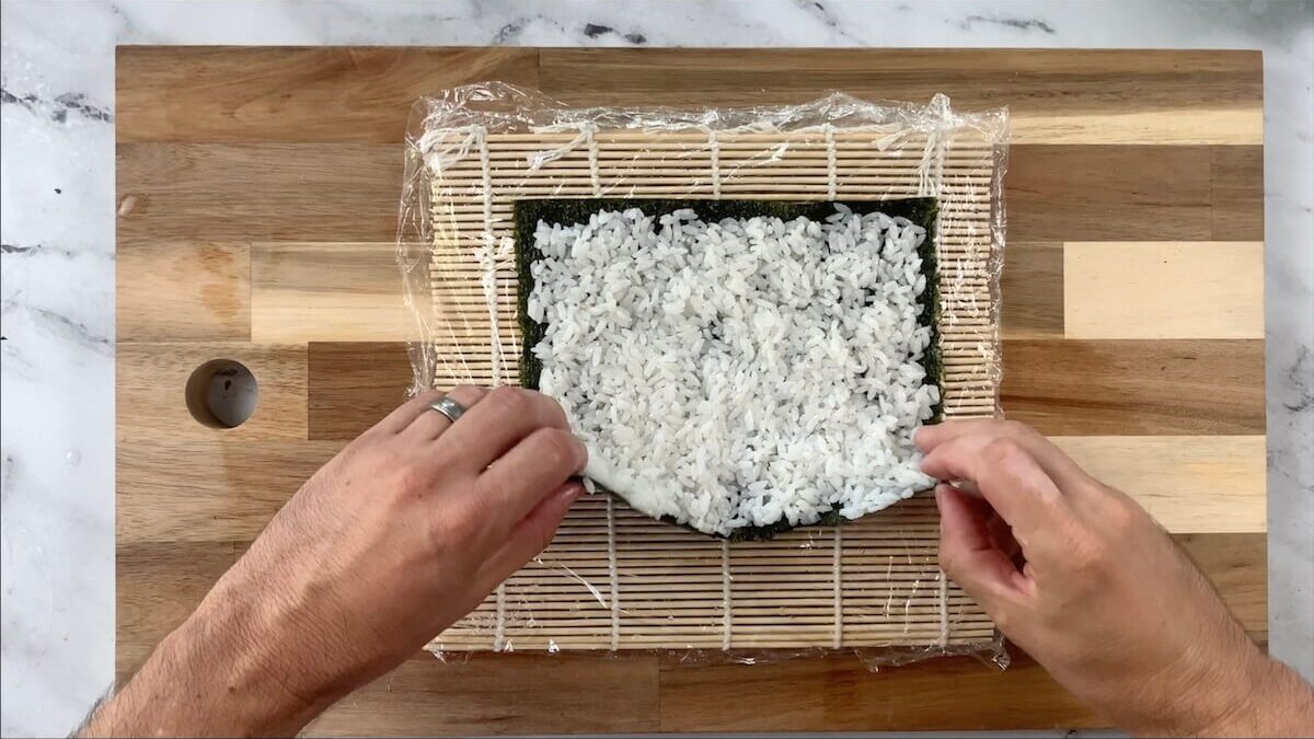 Flip the nori sheet